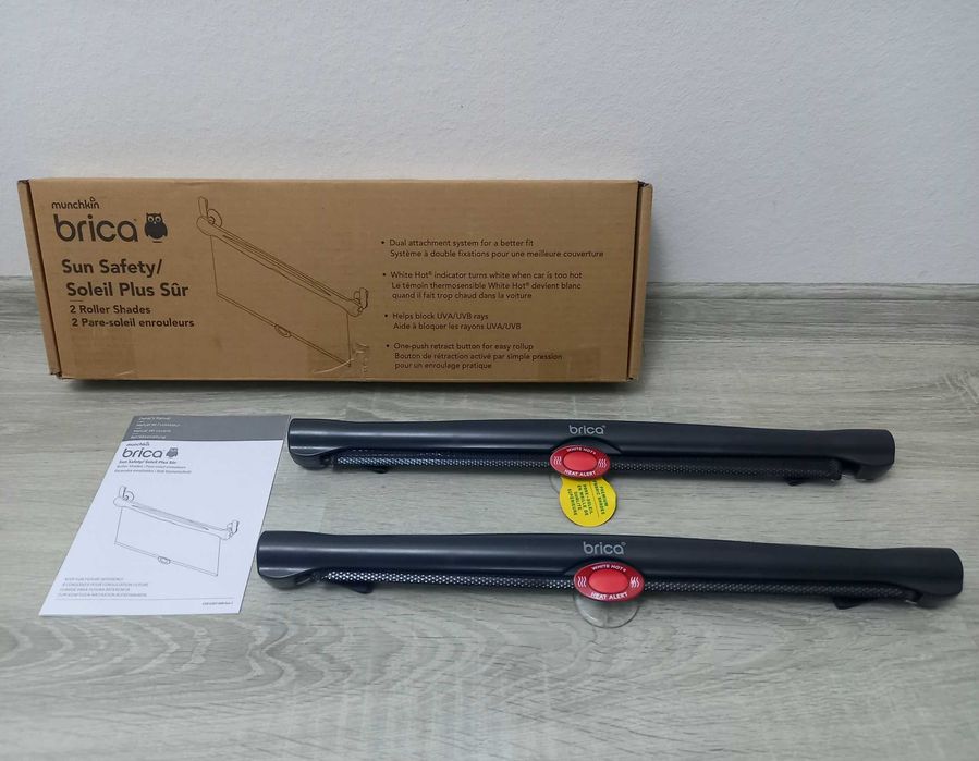 NOWE Rolety przeciwsłoneczne do samochodu Munchkin Brica zestaw 2 szt.