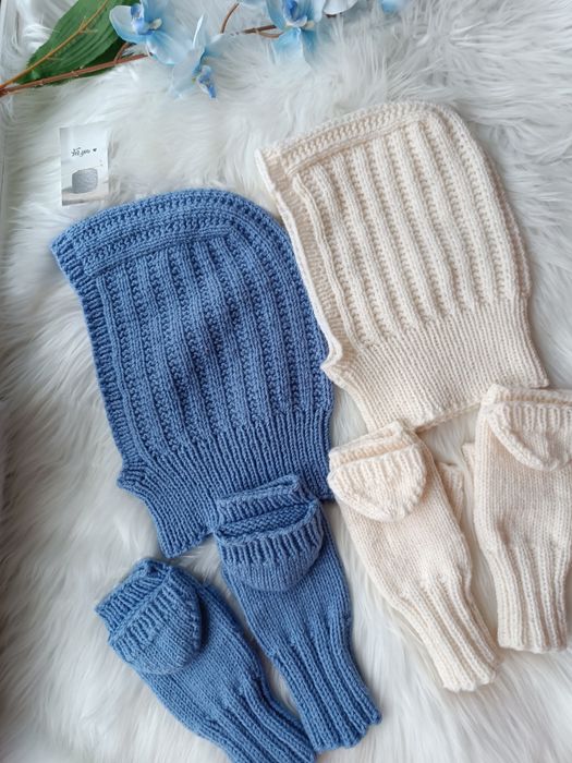 В'язані вироби ручної роботи Балаклава в'язана трендова шолом кроше че