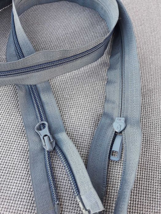 Молния/застібка/застежка спираль №7 2-бегунка/100см/серая