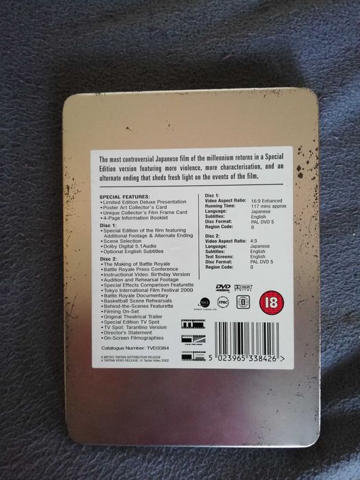 Edição especial em dvd caixa de metal "Battle Royale" (portes grátis)