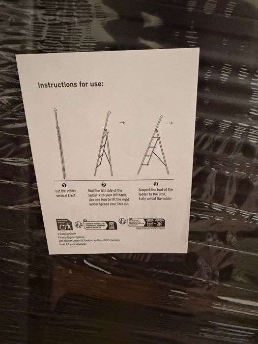 Escada aluminio preta nova 4 degrau