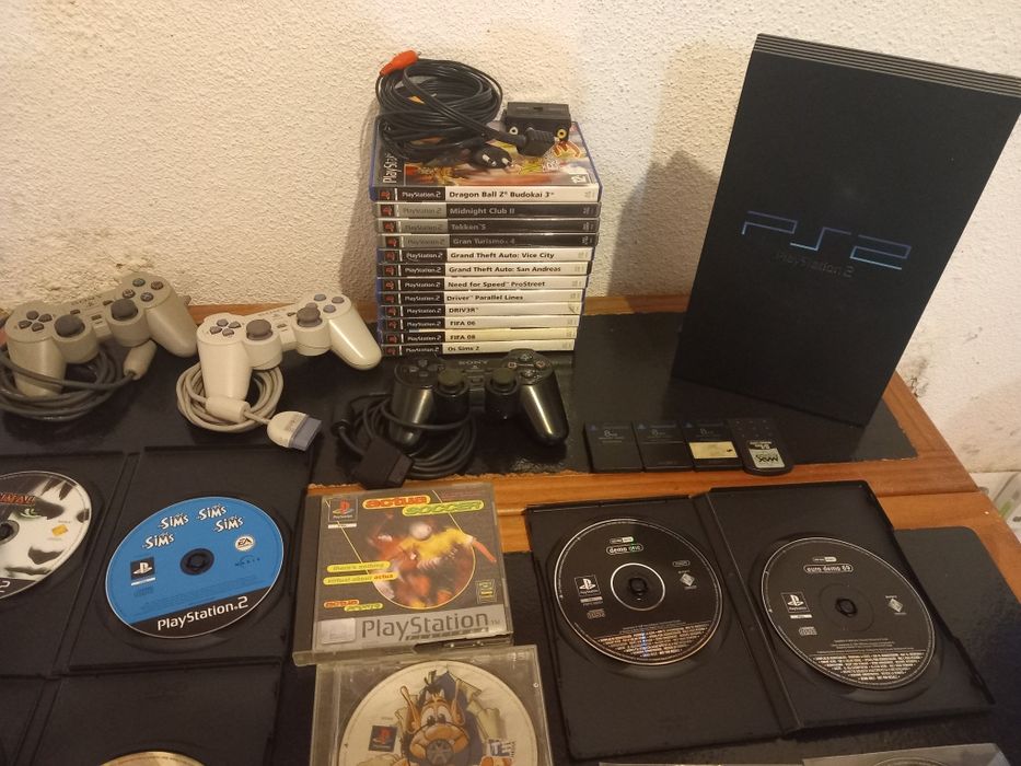 PlayStation 2 Console + Controllers + Games + Memory Cards64354198683651120