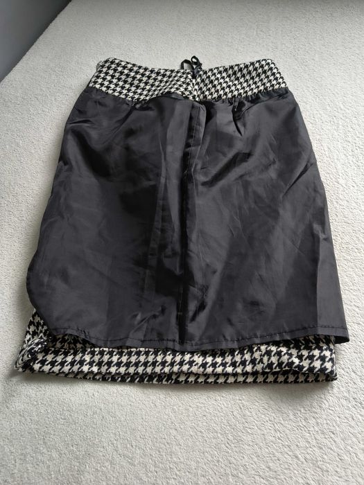 Papaya tailoring spódnica biało-czarna w pepitkę ołówkowa retro