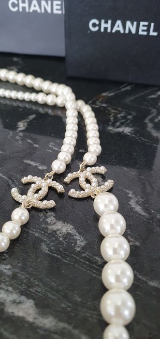 Naszyjnik perły chanel Cc jakość premium