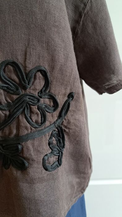 Acqua&Limone Nowa bluzka 100% len brąz czekolada 44 oversize