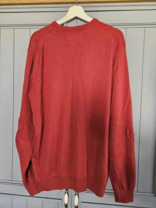 Sweter męski Bugatti xxl fiesta cotton czerwony elegancki