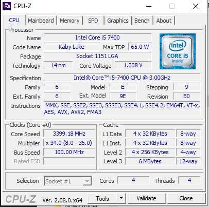 Procesor Intel Core i5-7400 4x3GHz LGA 1151 + chłodzenie