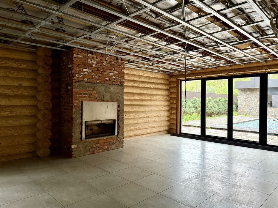 Котедж ЗРУБ 11 соток з Басейном та Банею ! Біля лісу