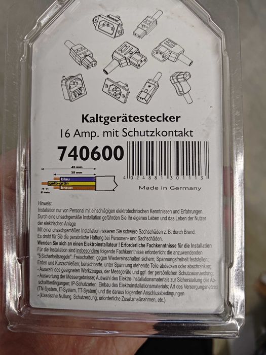 20 x Wtyk komputerowy C20 UPS IEC320 16A na kabel HQ