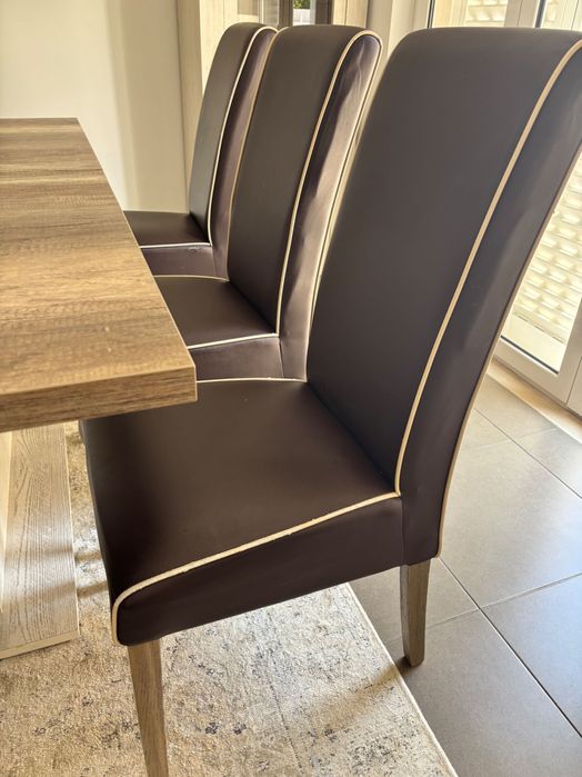 Conjunto de 6 cadeiras - Madeira e Couro Sintético (também à unidade)