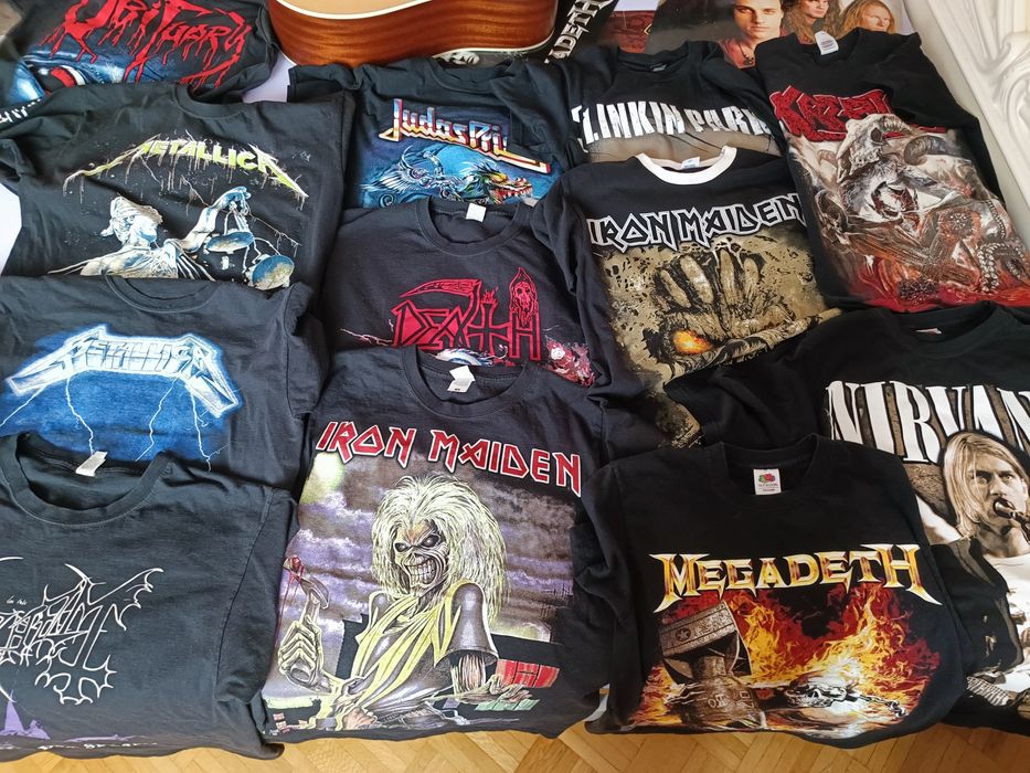 Футболки  з рок символікою (Metallica, Nirvana, Iron Maiden та інші