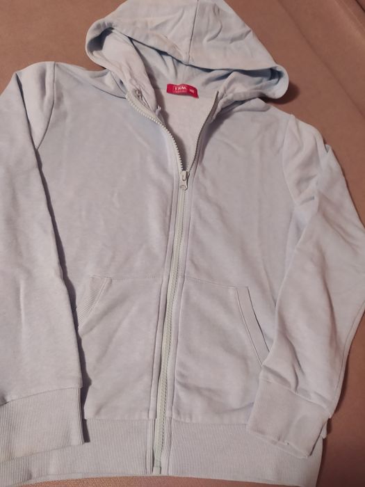 Bluza rozpinana 146 dziewczęca niebieska/błękitna