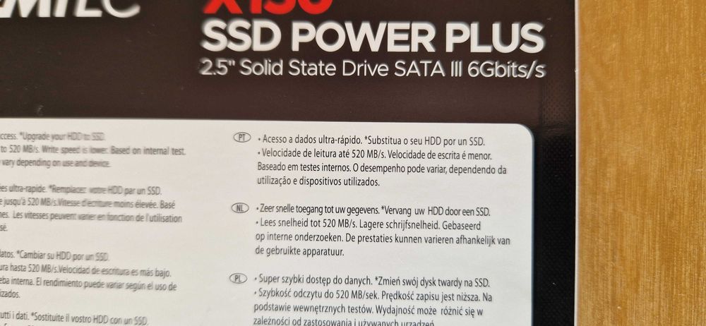 SSD 240G Novo na embalagem