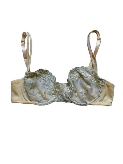 Nowy żółty stanik Pascale Madonna 70B wzór kwiaty bielizna damska