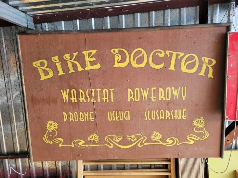 "Warsztat rowerowy" szyld
