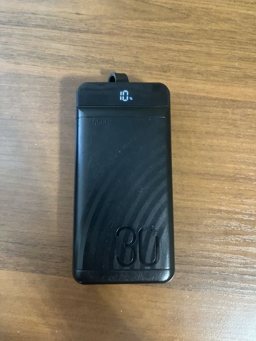 Повербанк 30000mAh 22.5W+PD20W Hoco J123B Element 111Wh 3xUSB/Type-C/MicroUSB/Lightning черный