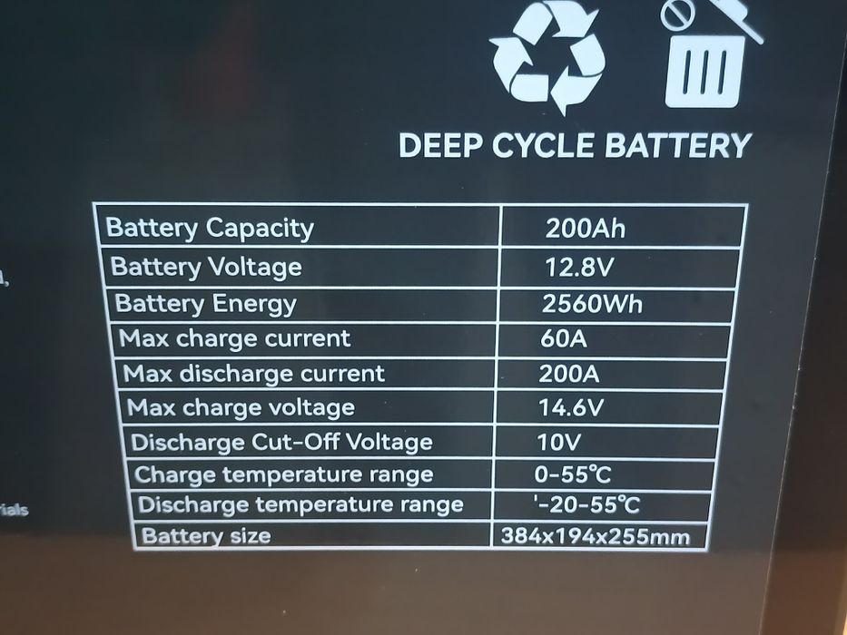 Bateria de Lítio 12.8V LiFePO4 12V Anvolan