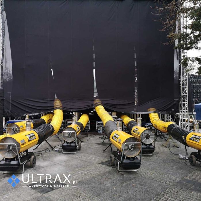 Ogrzewanie sceny i obiektów – wynajem nagrzewnice promienniki