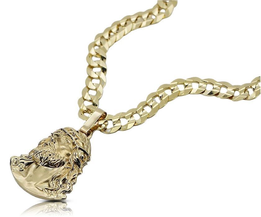 Złota zawieszka Jezus z łańcuszkiem 14k 585 pj004y20&cc099y55 Katowice