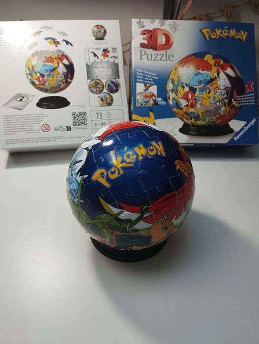 Sprzedam puzzle 3D Pokemon kula z podstawką - stan idealny!