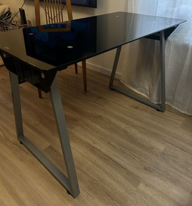 Mesa-secretaria vidro temperado