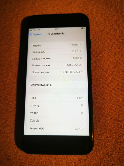 IPhone 8 64gb Space Gray oryginał bez blokad
