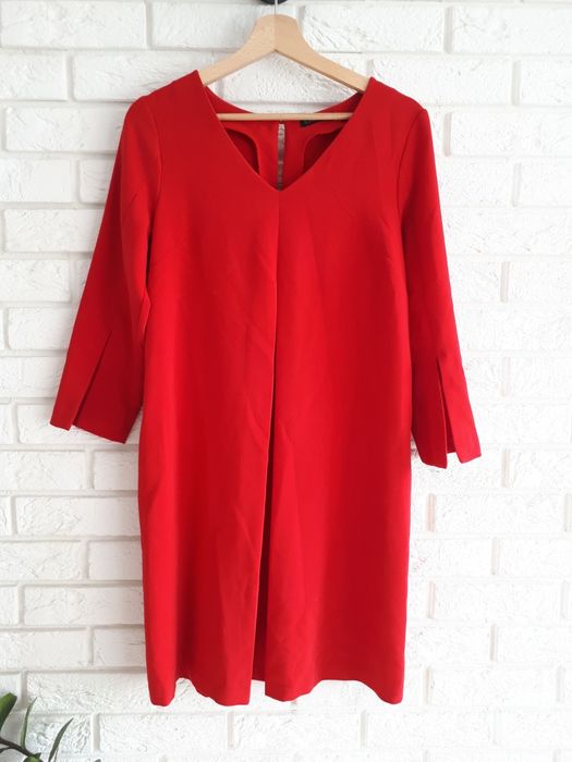 Czerwona sukienka elegancka wesele