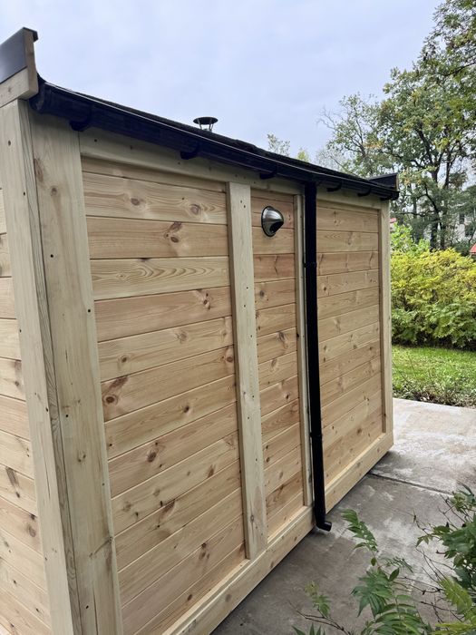 Sauna fińska  , sauna mokra ogrodowa opalana drewnem
