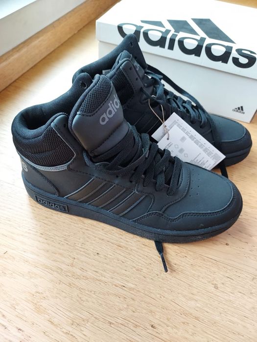 Buty do koszykówki adidas hoops mid 3.0 k czarne wysokie
