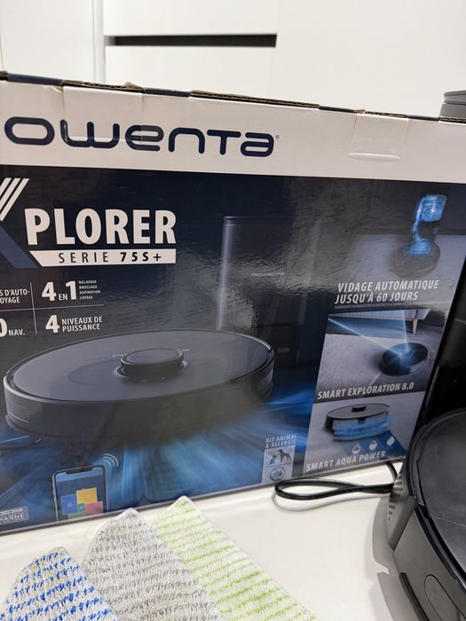 Робот пилосос Rowenta X-PLORER Serie 75 S+ RR8595WH, миючий пилосос ровента, робот пилосос rowenta