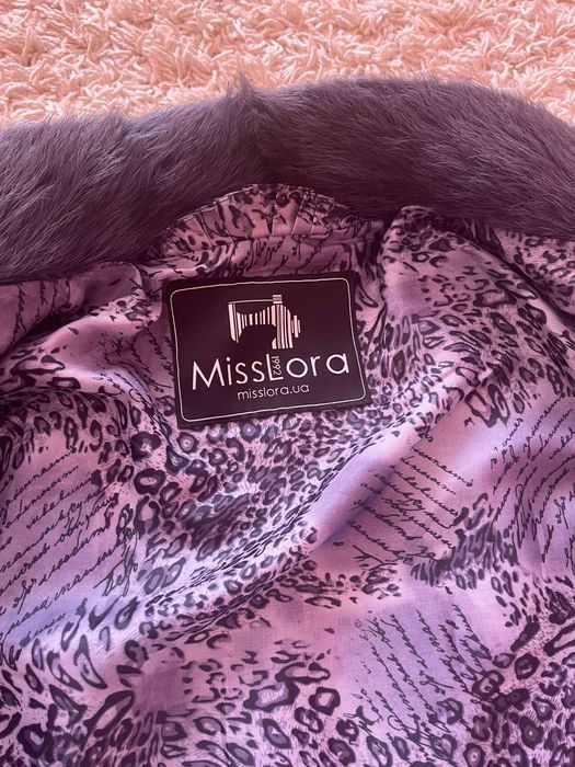 Шуба нутрія,Колір Графіт