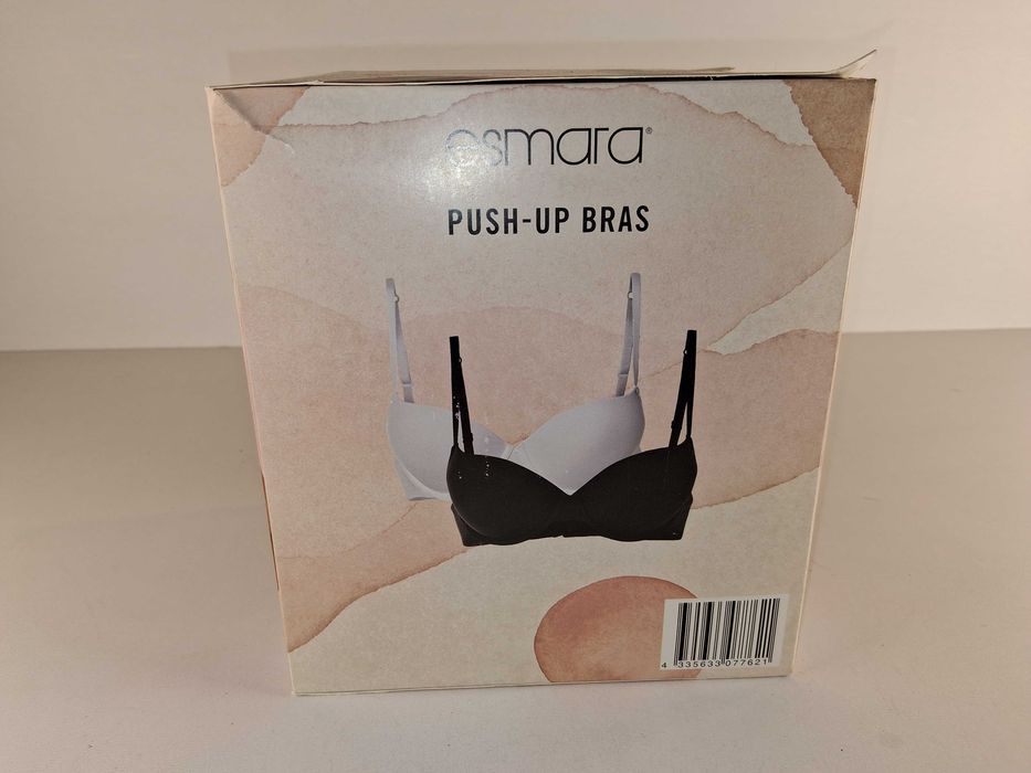 A101 Zestaw 2 sztuki Biustonoszy Push-Up Esmara 80D Biały Czarny