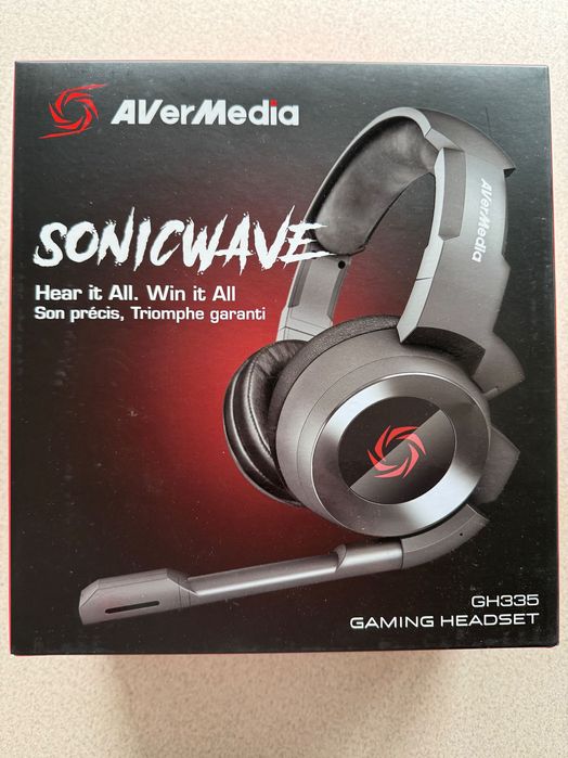 Стерео гарнітура AVerMedia SonicWave GH335 Навушники Input 3.5mm Білі