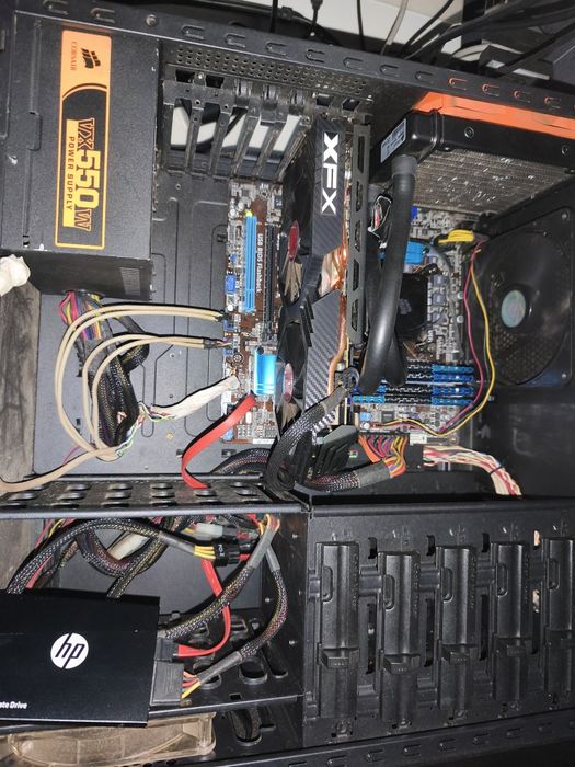 PC Gaming ASUS Z77 i7-2600k 16Gb RX580-8Gb SSD HP Pro 256Gb Water Cool