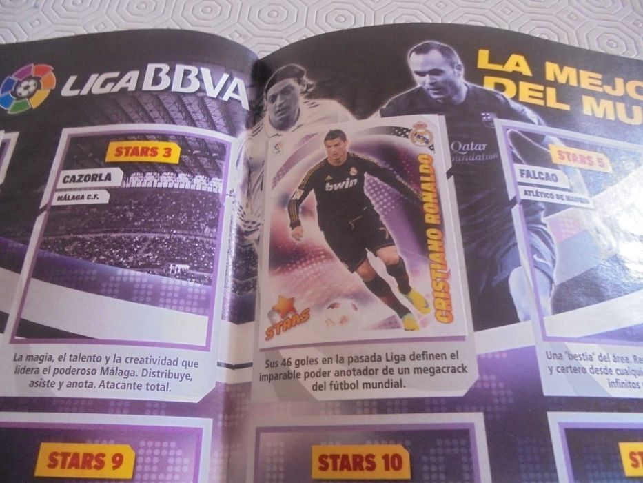 Caderneta de cromos La Liga 2012-13 com Cristiano Ronaldo + Messi