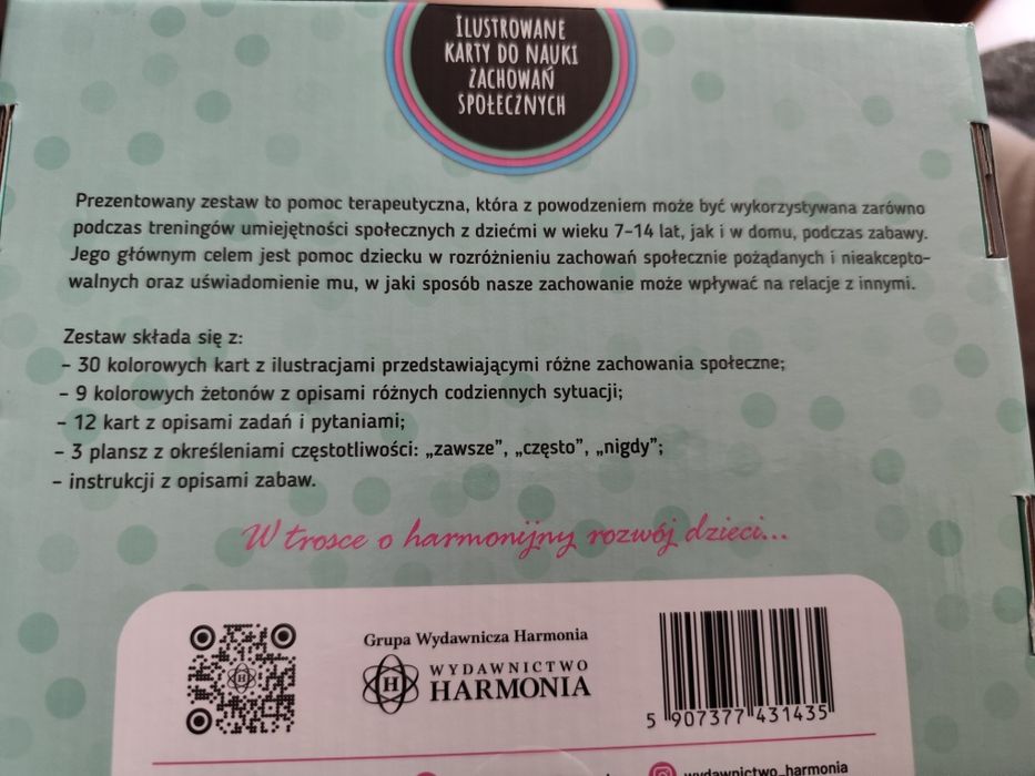 Ilustrowane karty do nauki zachowań społecznych