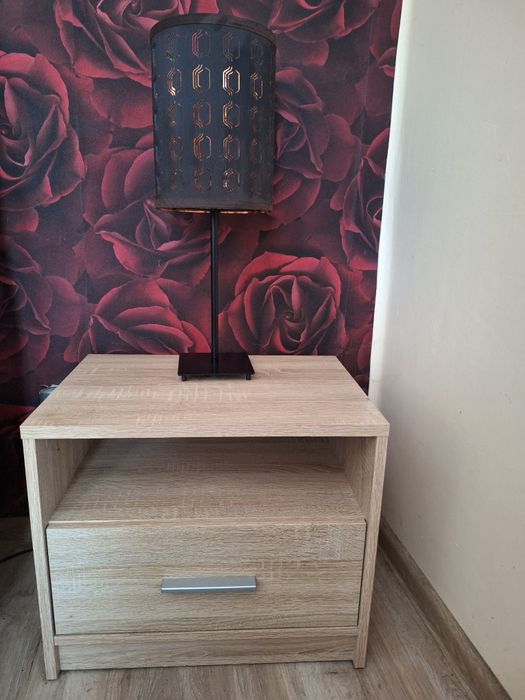 Zestaw: 2 x szafka nocna z lampką