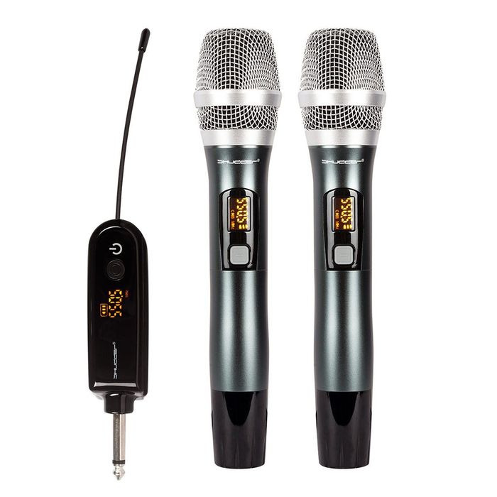 Mikrofony bezprzewodowe zestaw SDR702 Shudder 2 mikrofony doręczne 60 kanałów