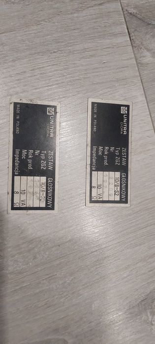 Tabliczka znamionowa Unitra Diora !