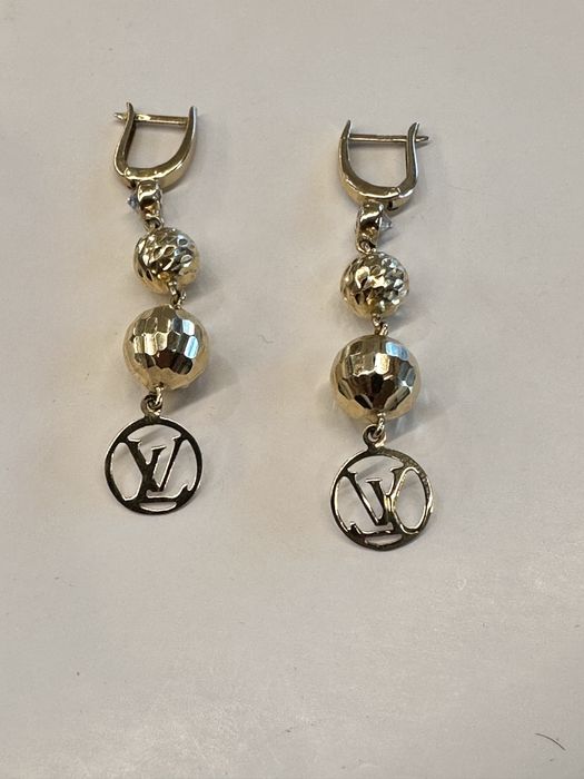 Złote długie kolczyki próba 585