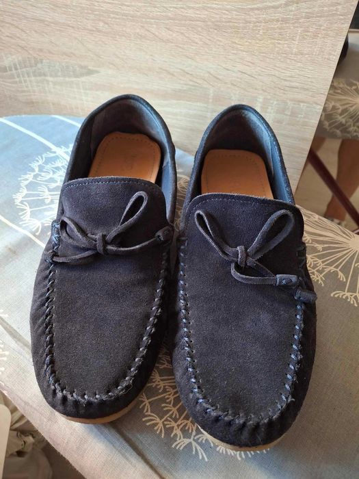 Mokasyny męskie granatowe