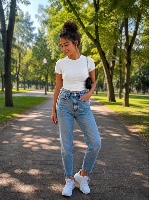 Топ Zara джинси H&M розмір XS- S футболка H&M