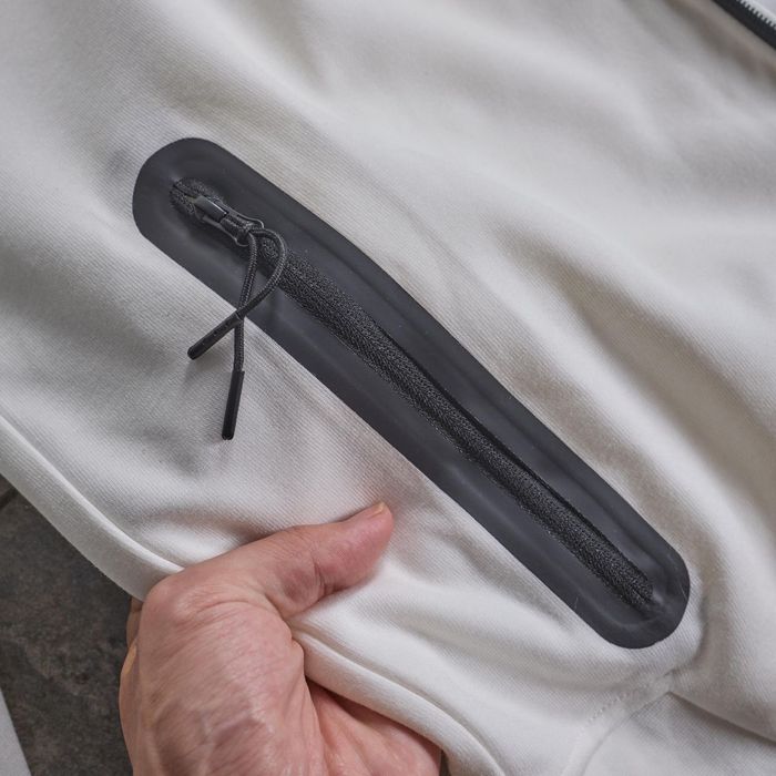 Nike Sportswear Zip-Up Hoodie 'Tech Fleece' in Mottled White