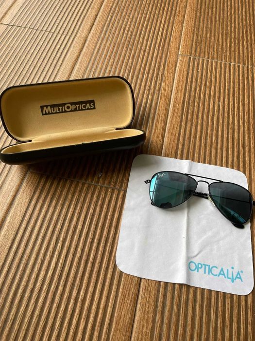 Óculos sol Ray-ban aviator  tamanho 7 anos