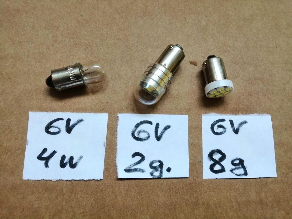 Лампа фары 6 вольт , Led лампа