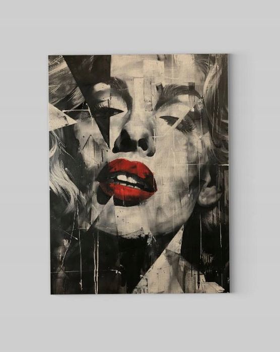 Obraz na płótnie Marilyn Monroe 60x80 cm - Ikona Popkultury w Pop-Art