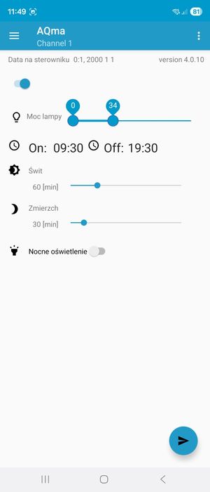 Lampa led 100w sterowanie aqma  akwarium morskie  morskie