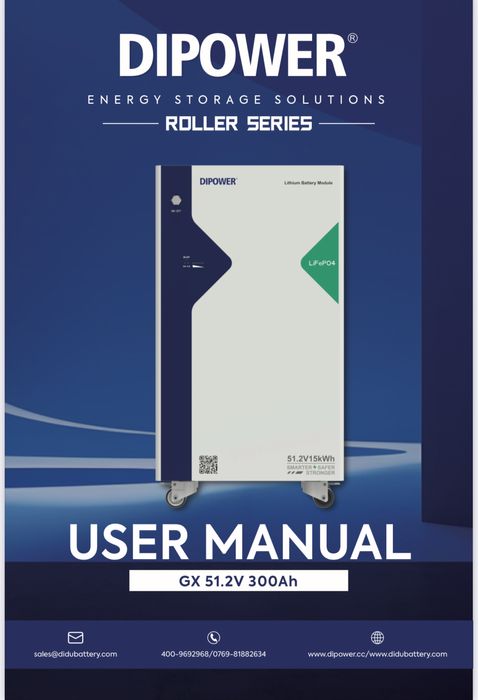 Magazyn Energii DiPower 15,36 kWh 300Ah