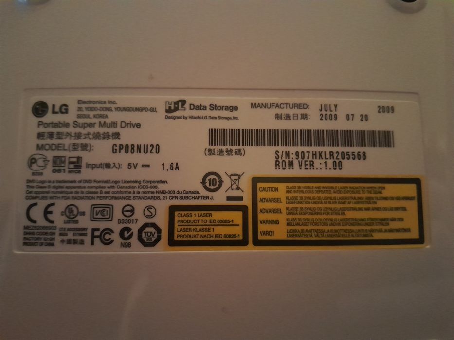 Super-Multi Portable Slim DVD Rewriter