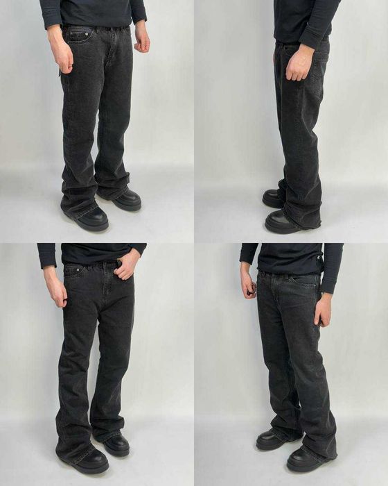 BALENCIAGA flared faded washed jeans клеш кльош джинси чорні сині